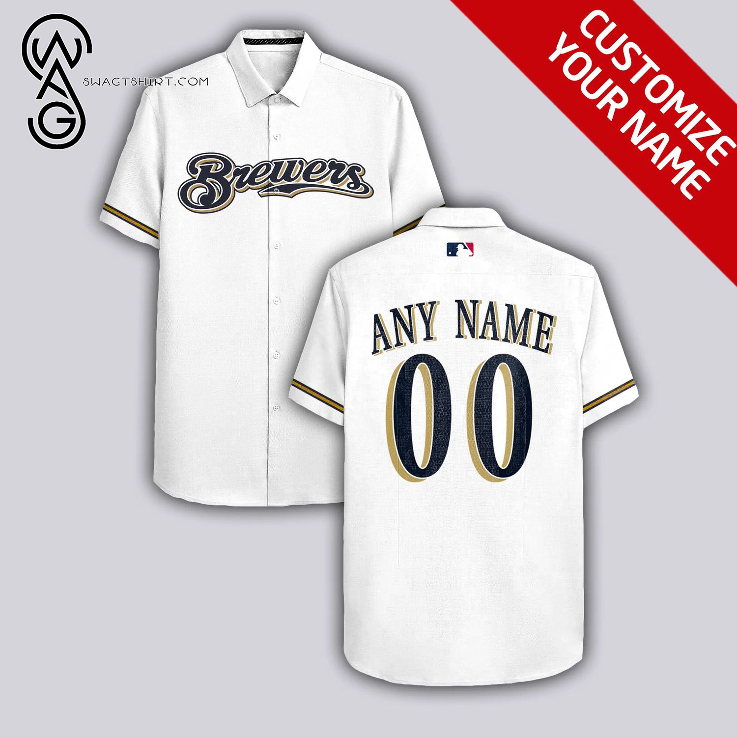 [Top Trending] Milwaukee Brewers Team Full Printing Personalized Hawaiian Shirt